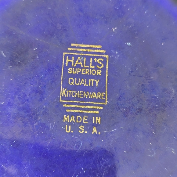 Vintage Hall's Kitchenware Blue Blossom Mixing Bowl - Picture 7 of 11